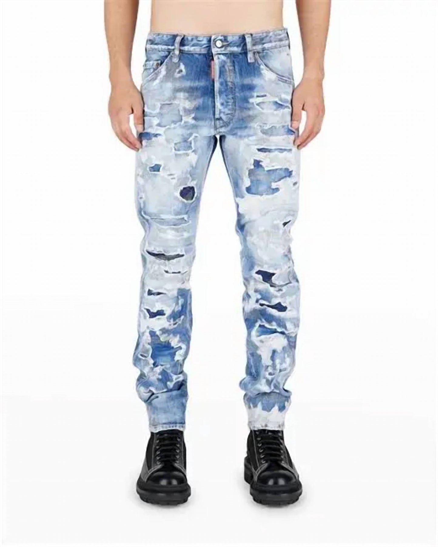 Light Camo Glitter Wash Cool Guy Jeans
