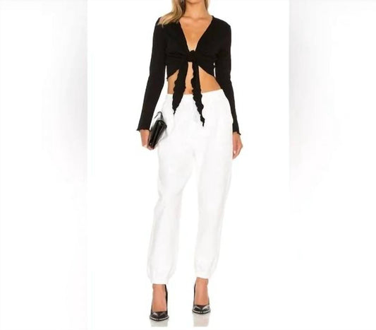 Lettuce Leaf Trim Shrug Top