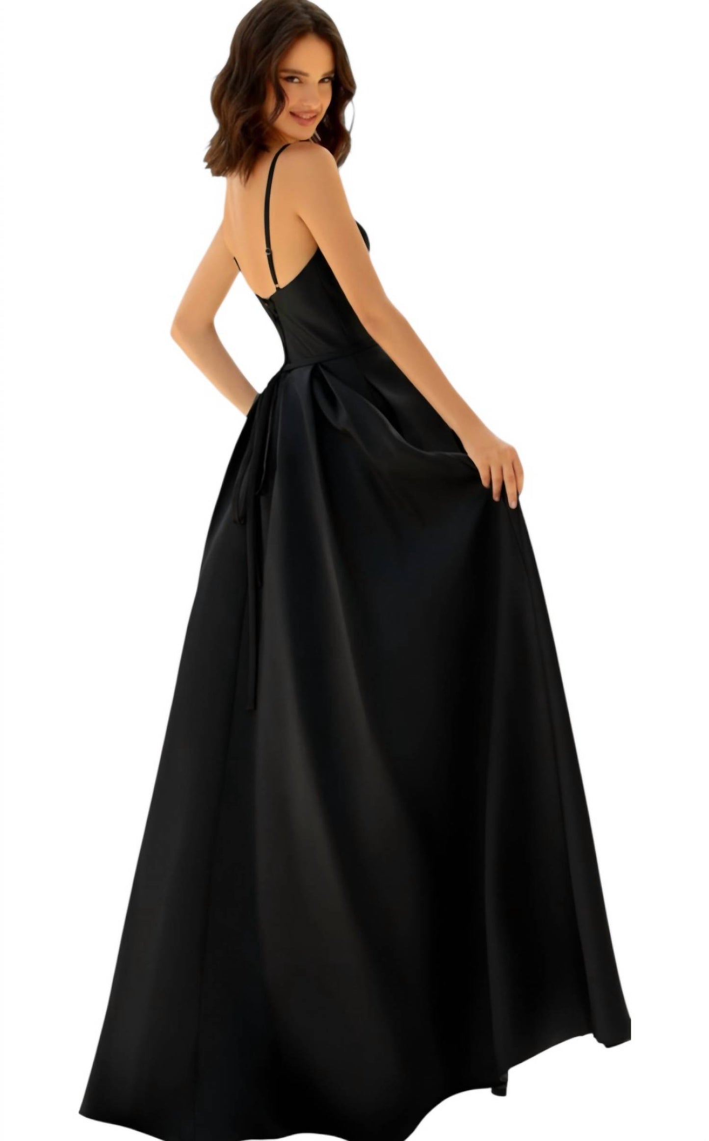 V-neck Fit And Flare Maxi Dress