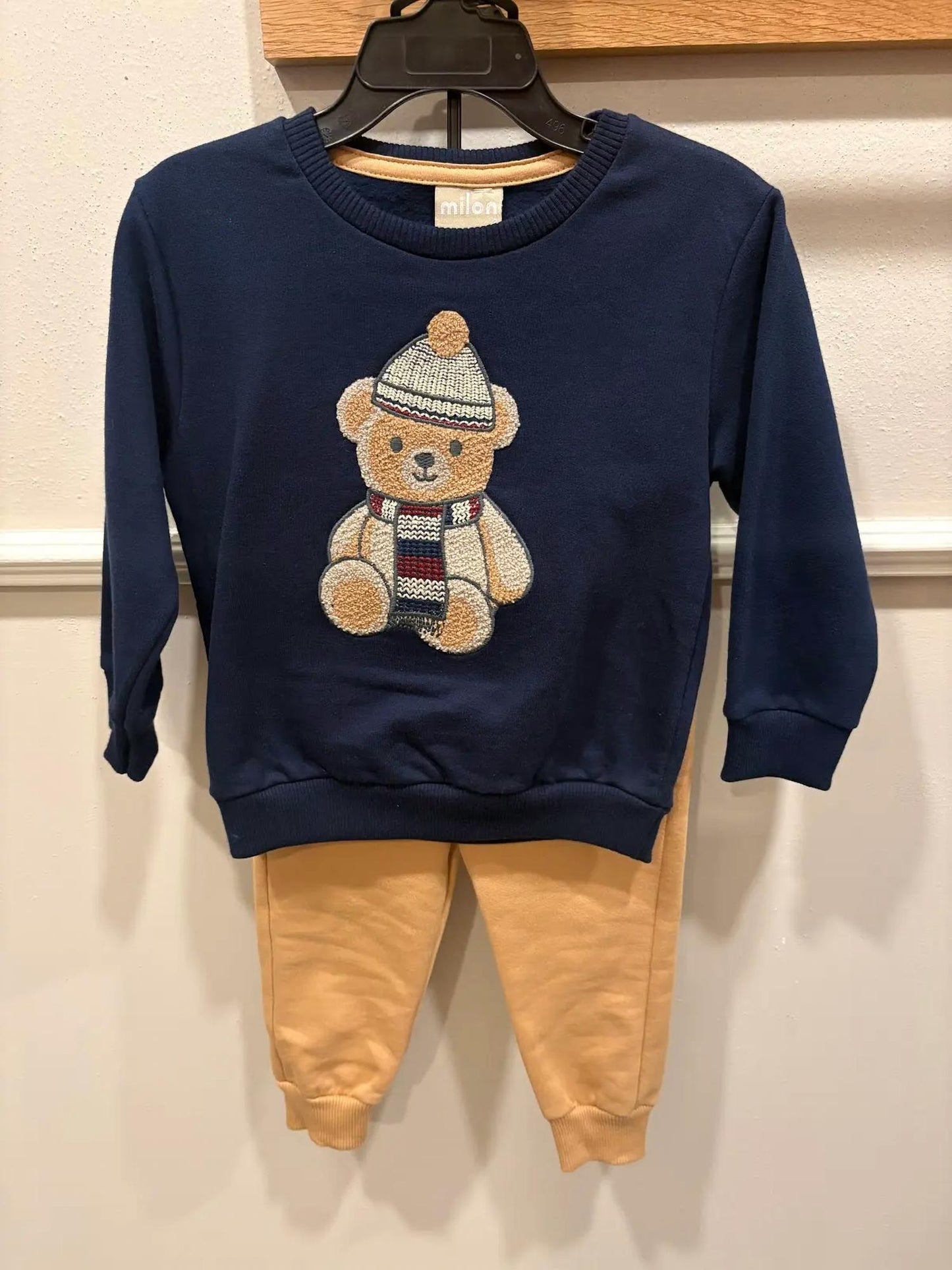 Boys Fleece-lined Sweatshirt And Pants Set