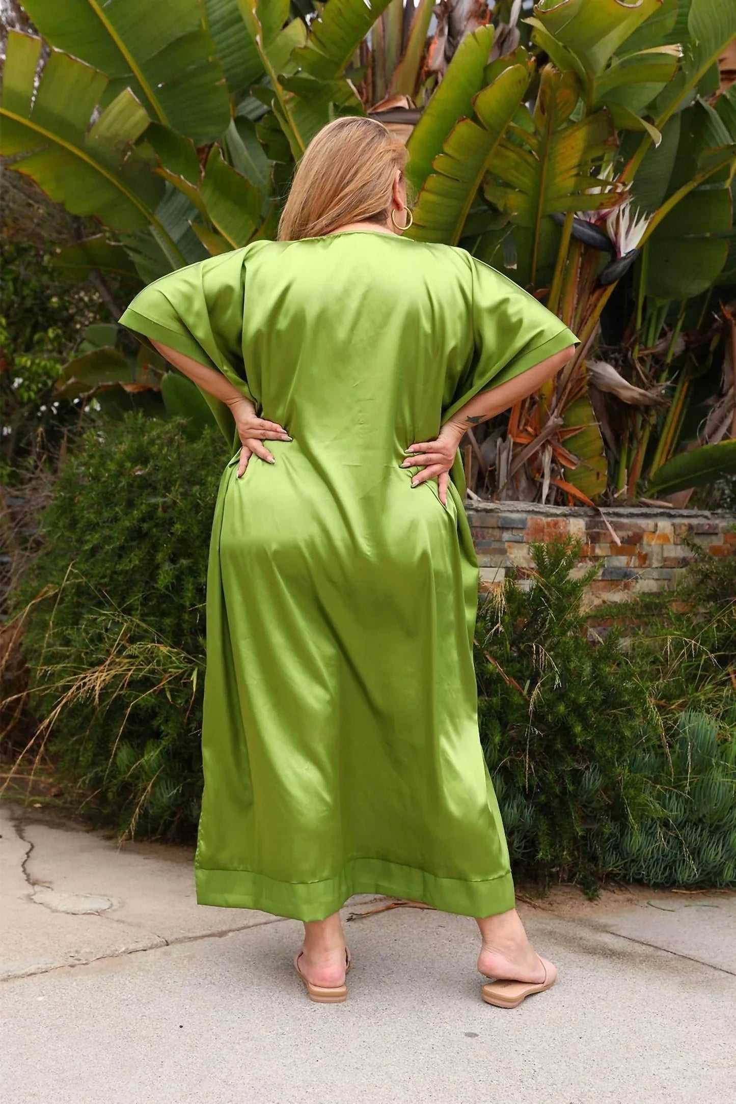 Sante Grace - Muse Italian Silk Charmeuse Caftan Dress - Rack Hunt