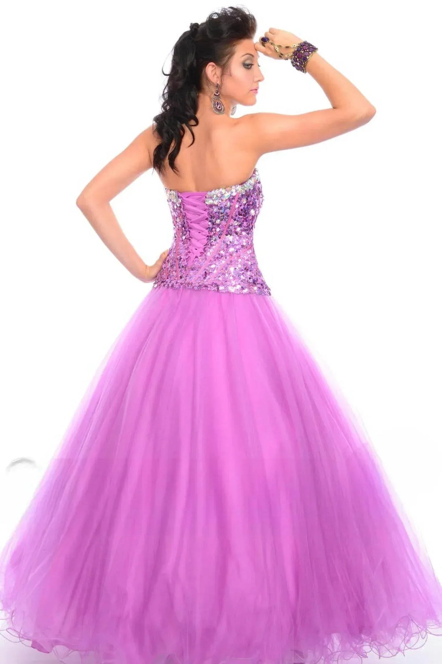 Precious Formals - Fully-sequined Corset Ballgown - Rack Hunt