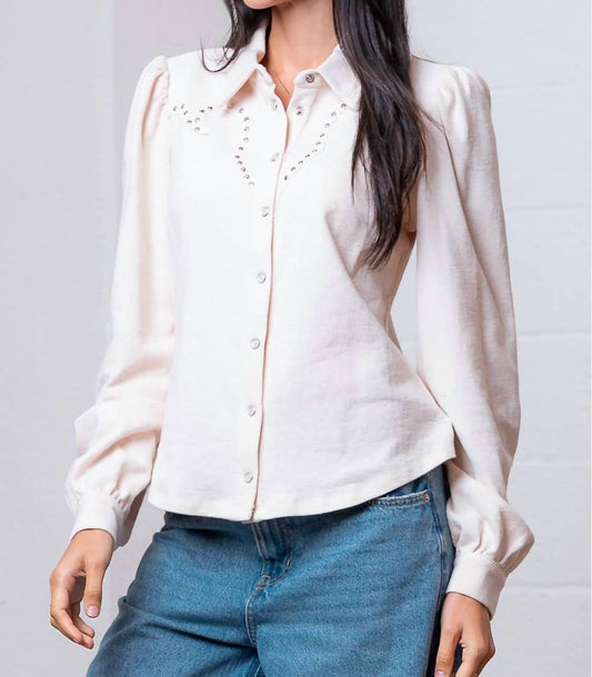 Amarillo Studded Yoke Western Blouse