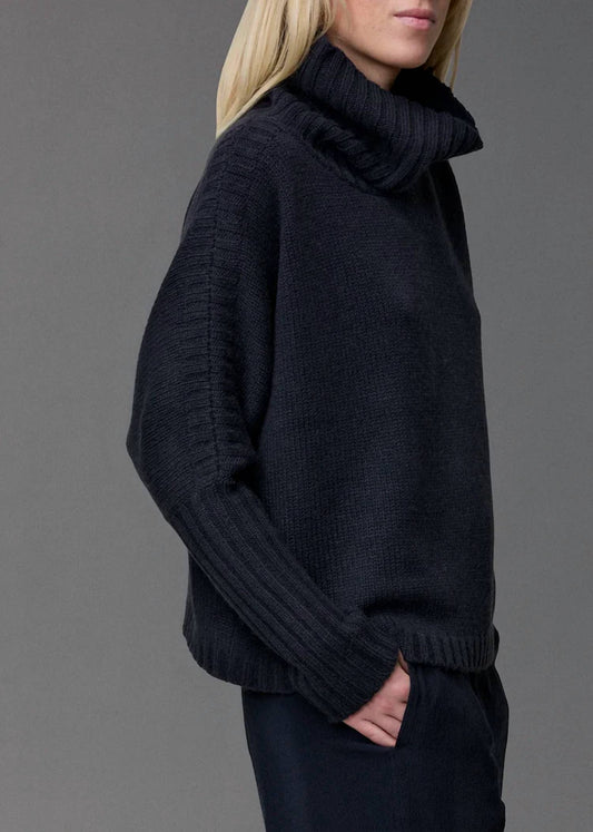 Bat Sleeve Cashmere Turtleneck Sweater