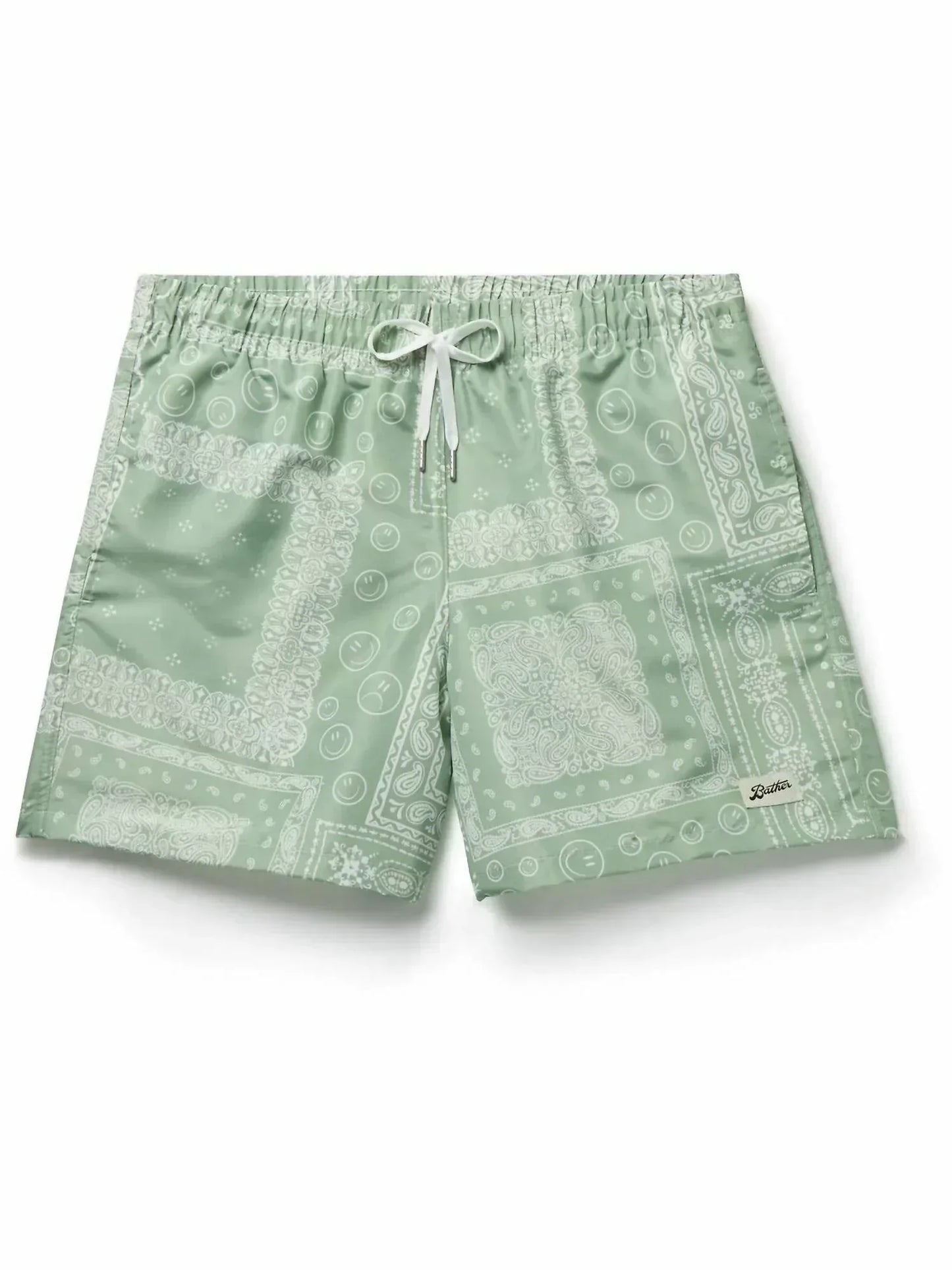 Bather - Paisley Lined Swim Trunks - Rack Hunt