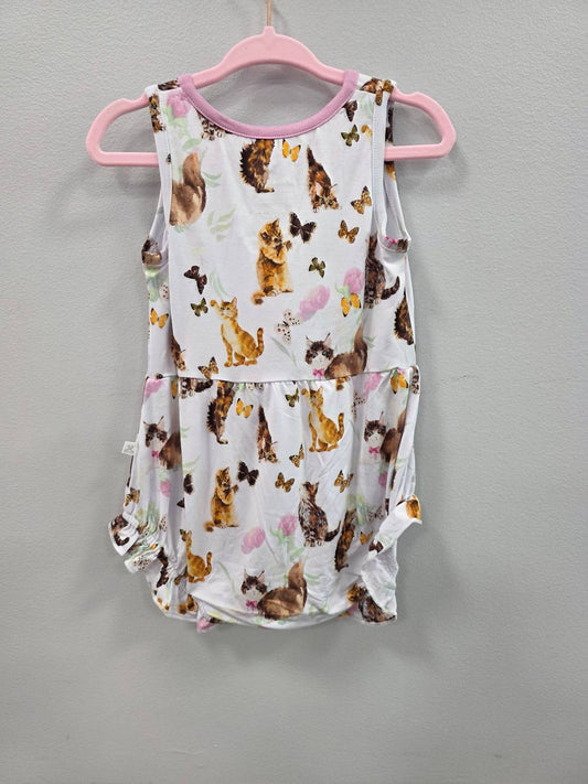 Kid's Playful Kittens Bamboo Bubble Romper