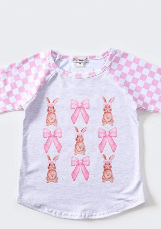 Kids Bunny Bows Raglan Tee