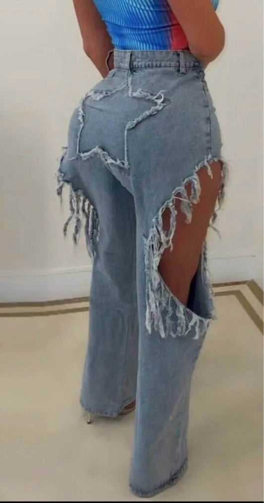 Fancy Dream USA - Women's Side Slit Jeans - Rack Hunt -