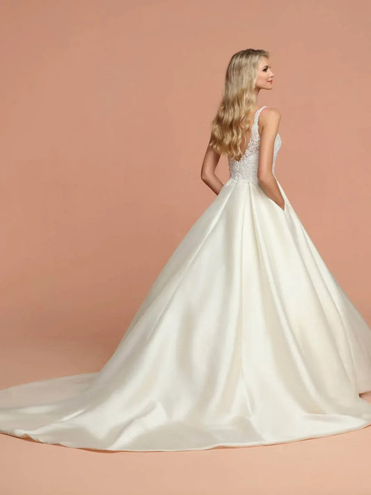 DaVinci Bridal - Sleek Mikado A-line Gown - Rack Hunt