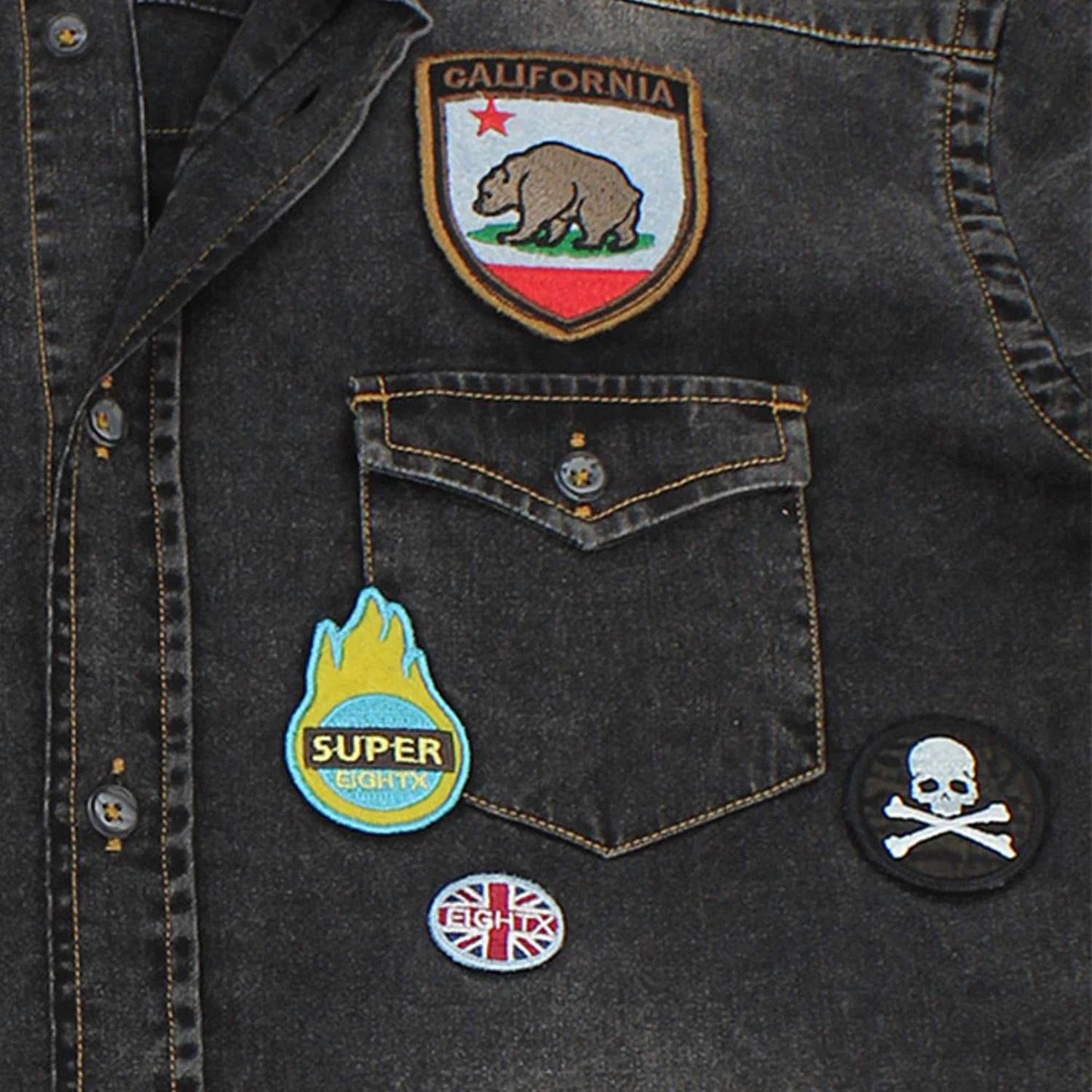 Men's California Patch Button Down Shirt