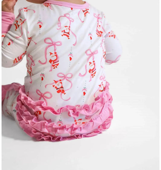Small Shop - Santa Baby Bamboo Convertible Zip Romper - Rack Hunt