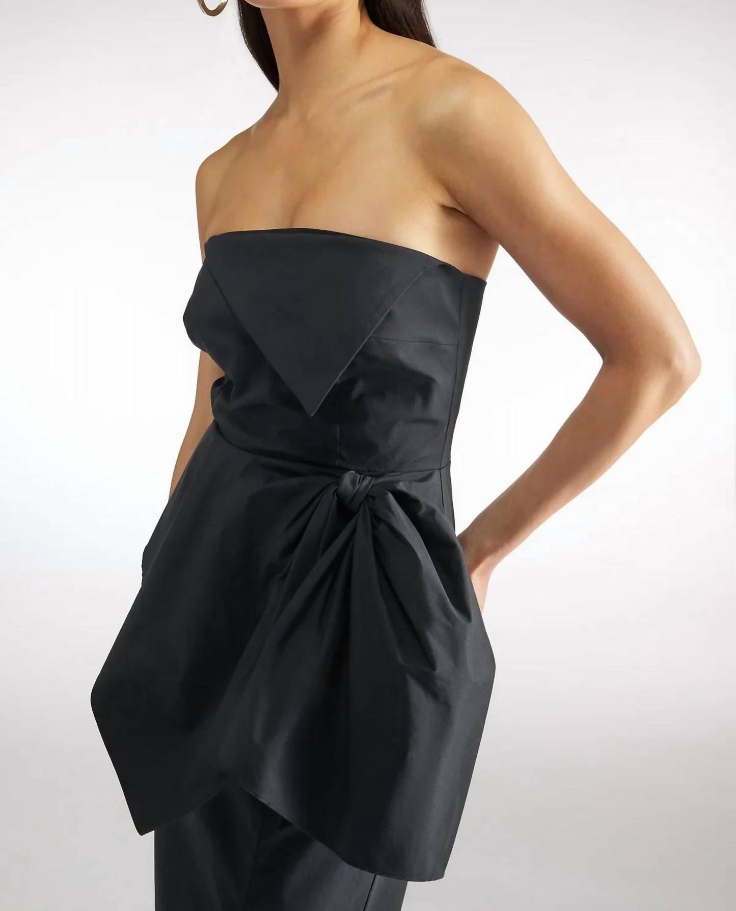 Strapless With Bow Midi Dress