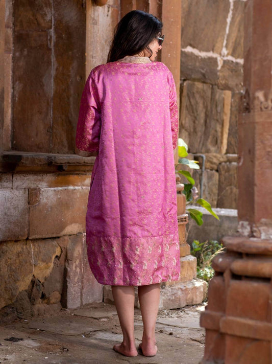 StandAwt - Aphrodite Silk Saree One Size Kimono - Rack Hunt