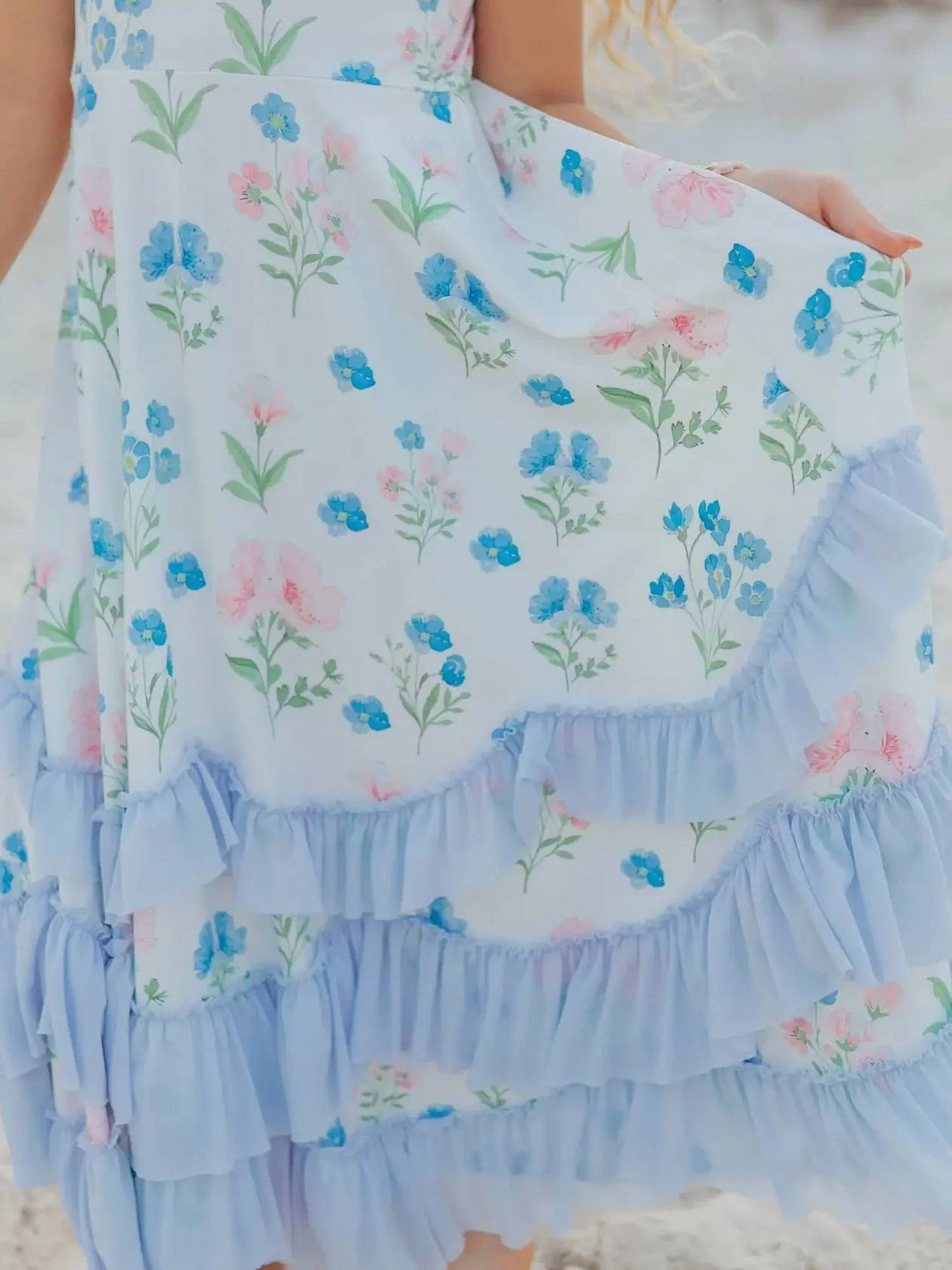 Kid's Bella Floral Flutter Sleeve Dress