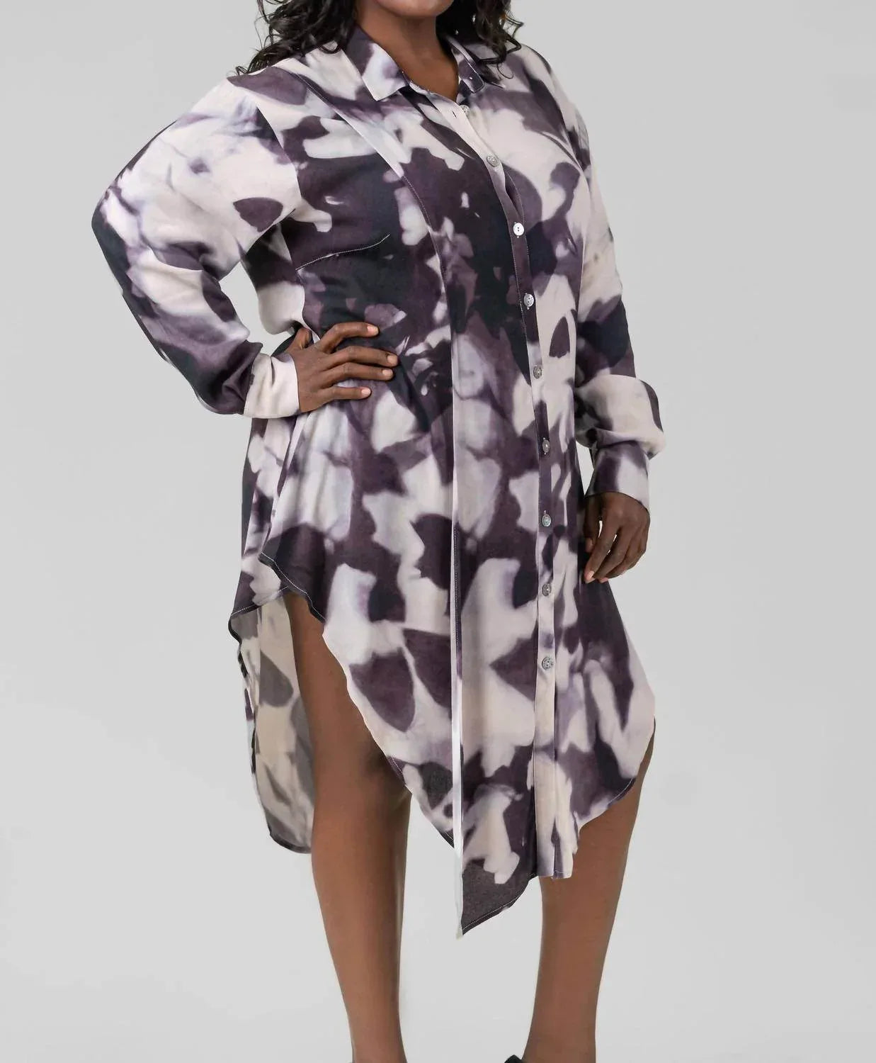 BITTE KAI RAND - Water Mirror Button Front Midi Dress - Plus - Rack Hunt