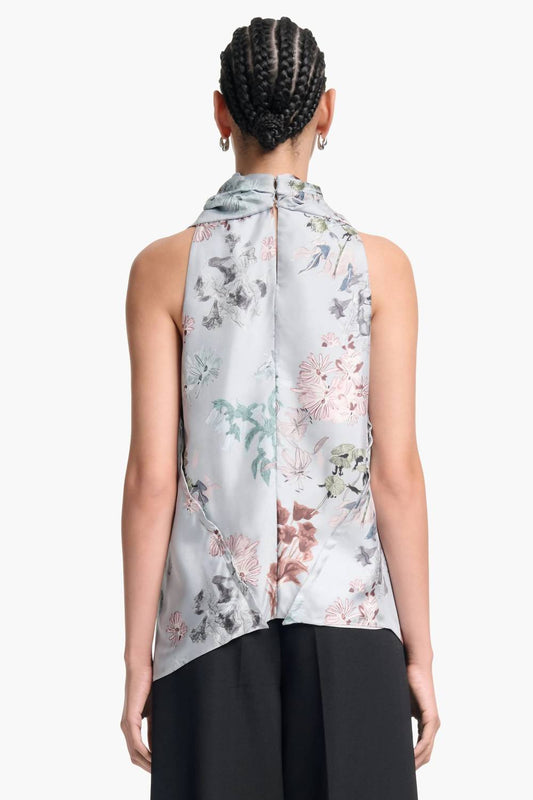 Floral Drape Front Top