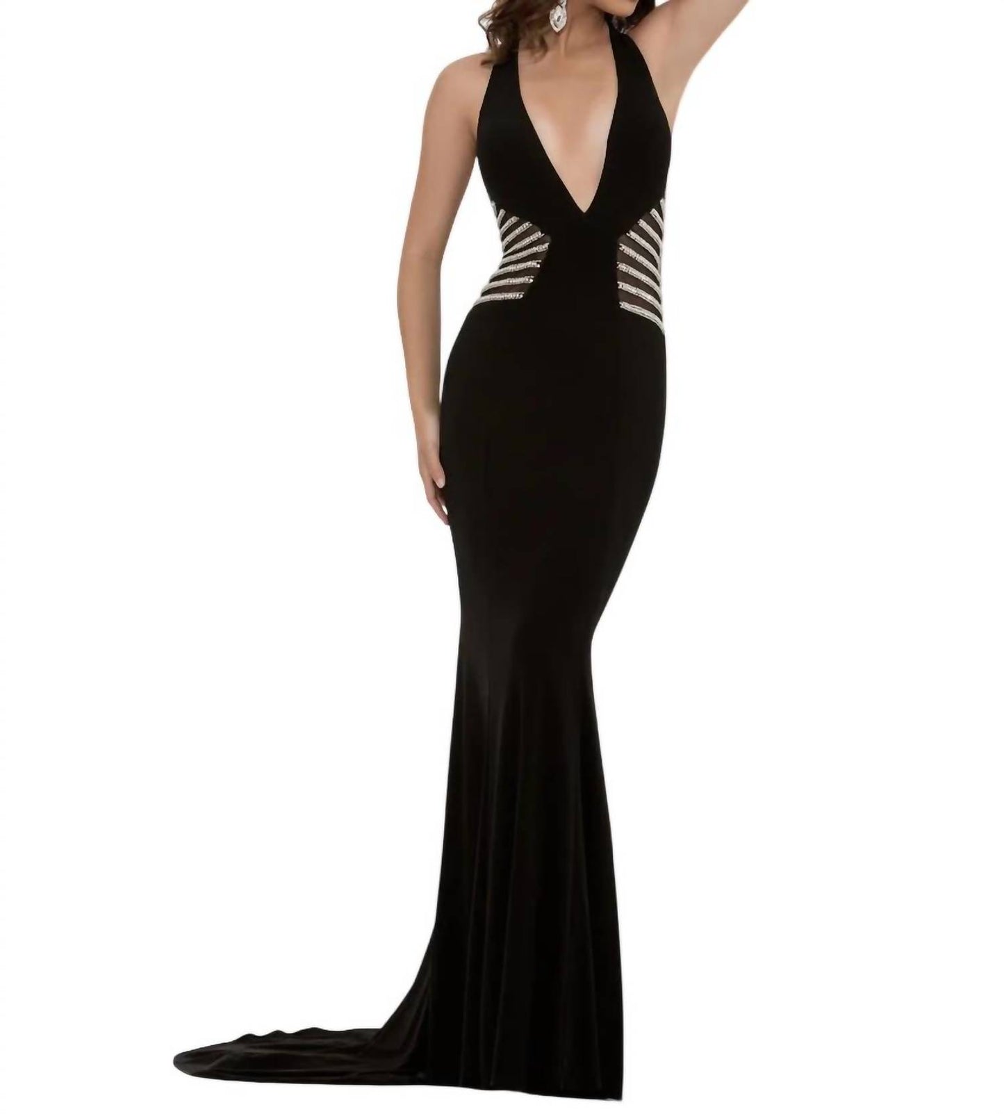 Deep V Neckline Gown