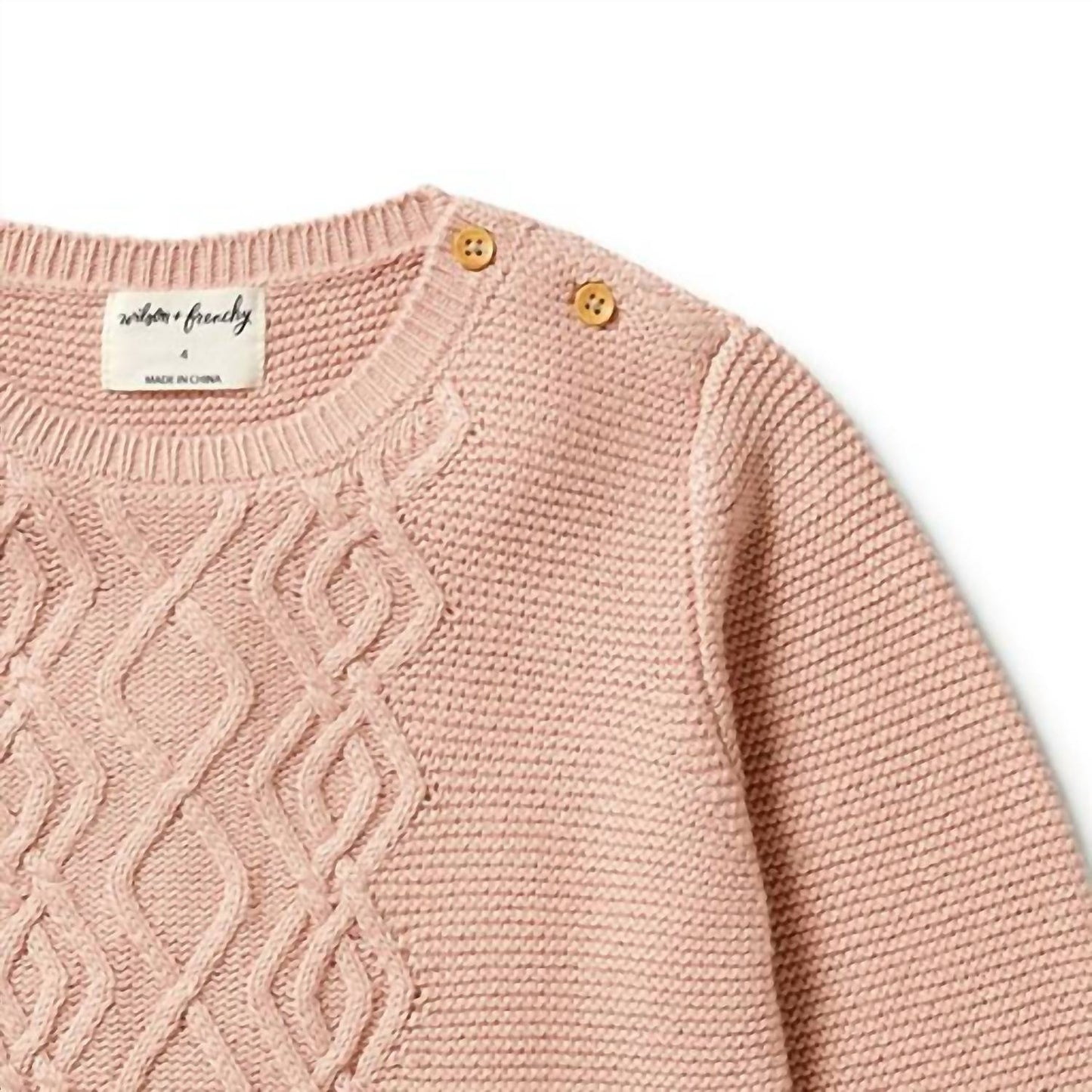 Girl's Knit Cable Sweater