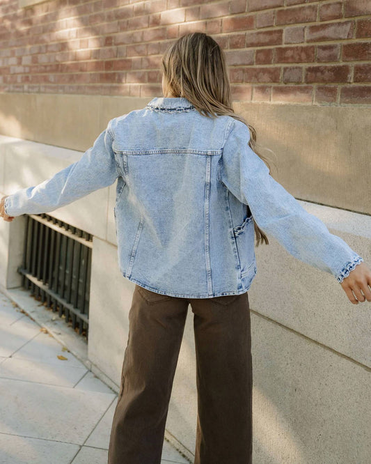 Willow Scallop Denim Jacket