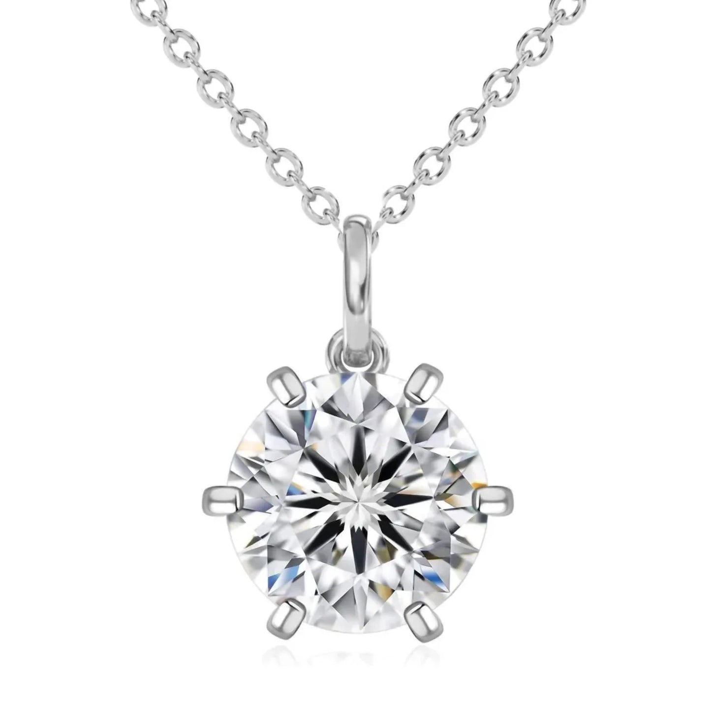 Allyanna Gifts - Women's Moissanite Round Solitaire Necklace - Rack Hunt