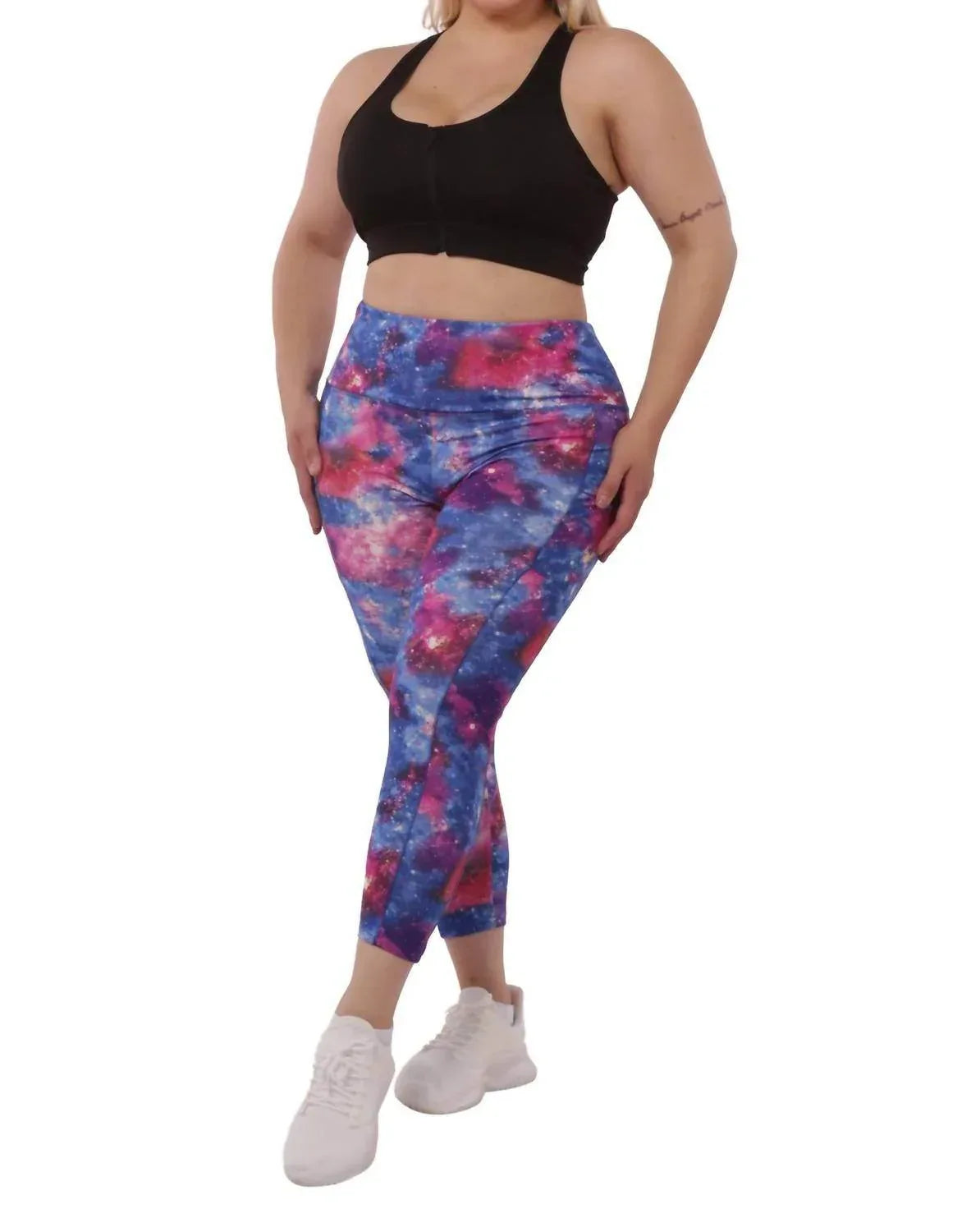 SHOSHO - PLUS SIZE HIGH WAIST TUMMY CONTROL SPORTS LEGGINGS WITH SIDE POCKETS - Rack Hunt