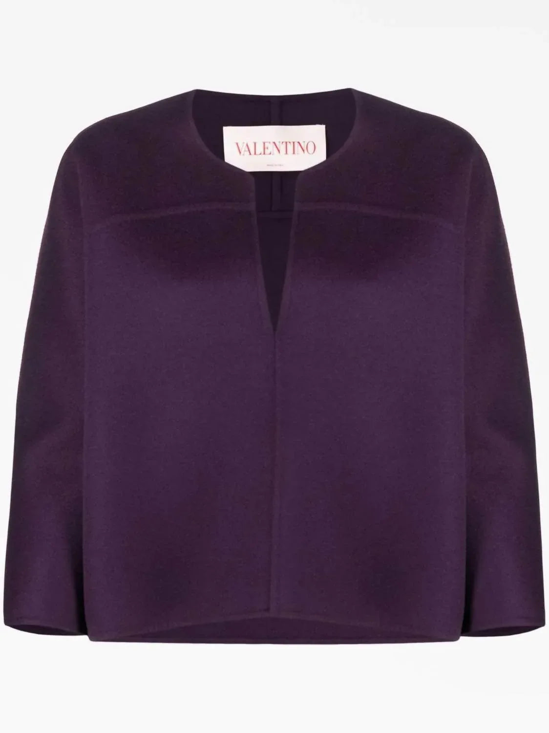 Valentino - V-neck Cropped Sleeve Knitted Top - Rack Hunt