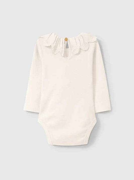 Snug - Girl's Long Sleeve Onesie With Scalloped Collar - Rack Hunt