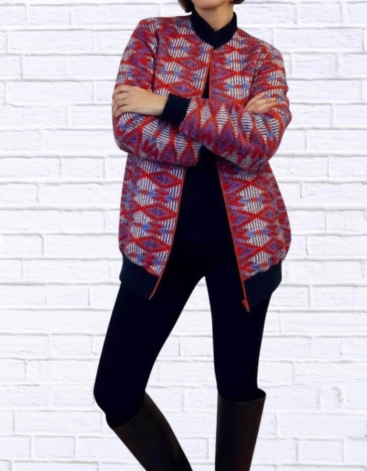 Diva USA - Maddy Traditional Bomber Printed Ethnic Jacket - Rack Hunt