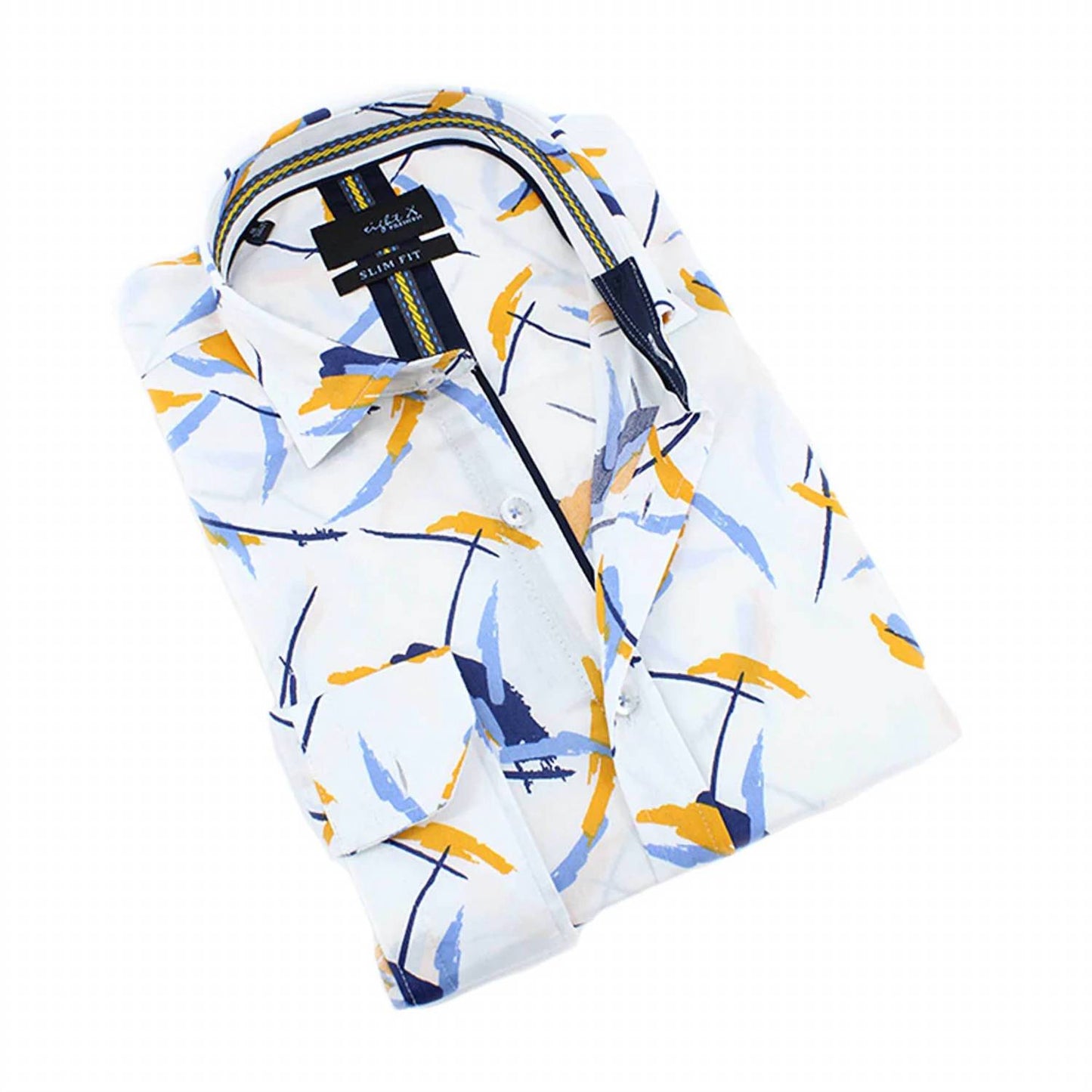 Retro Button Down Shirt With Colorful Design