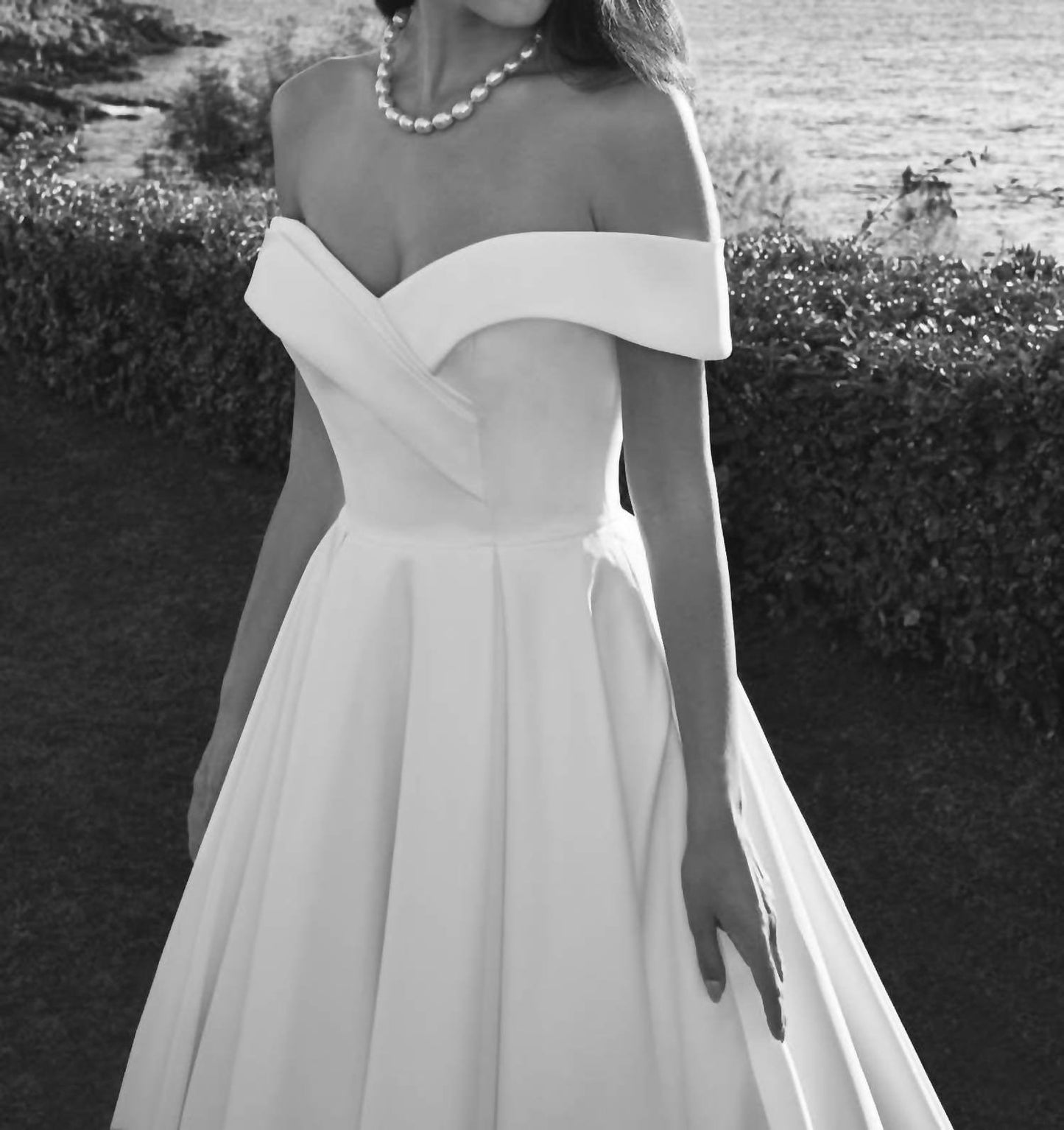 Cosmobella - Satin Off-the-shoulder Gown - Rack Hunt -