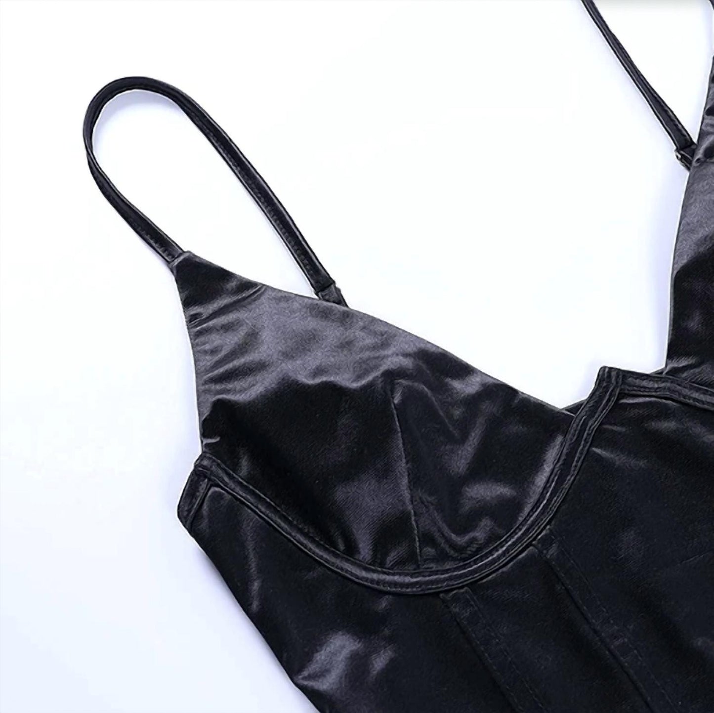 Just Me Satin Corset Crop Top