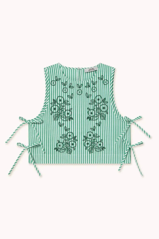The Tiny Big Sister - Striped Embroidered Top - Rack Hunt