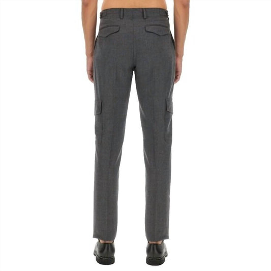 Men's Tailored Wool Trousers Cargo Pants