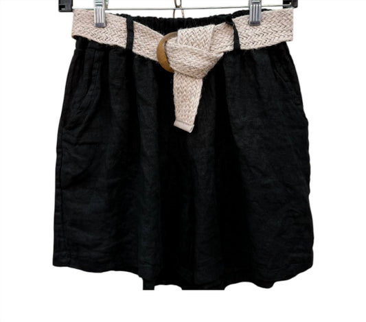 Women's Italian Linen Shorts With Belt