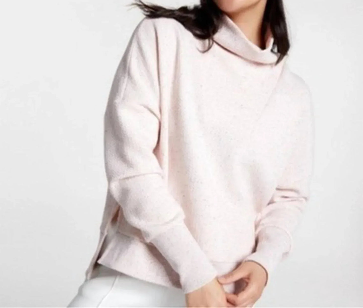 CALIA - Elevate Herringbone Funnel Neck Pullover Sweatshirt - Rack Hunt
