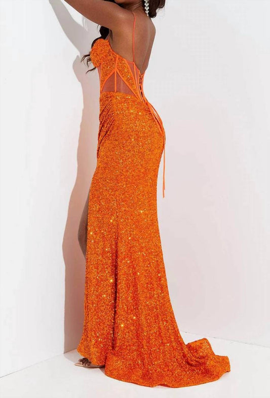 Spaghetti Strap Bustier Prom Dress