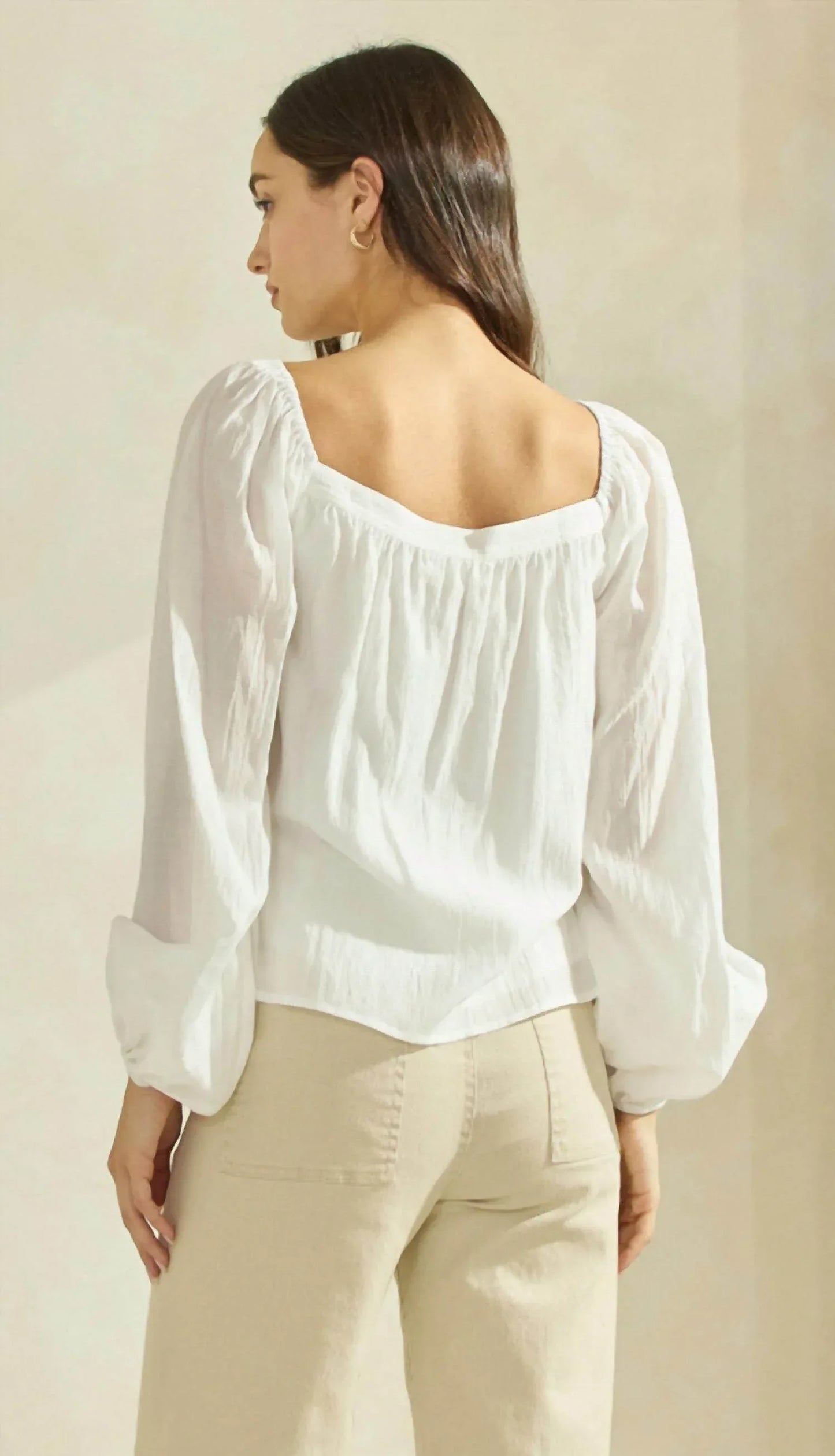 Abel Fragrance - Heart Neck Woven Top - Rack Hunt