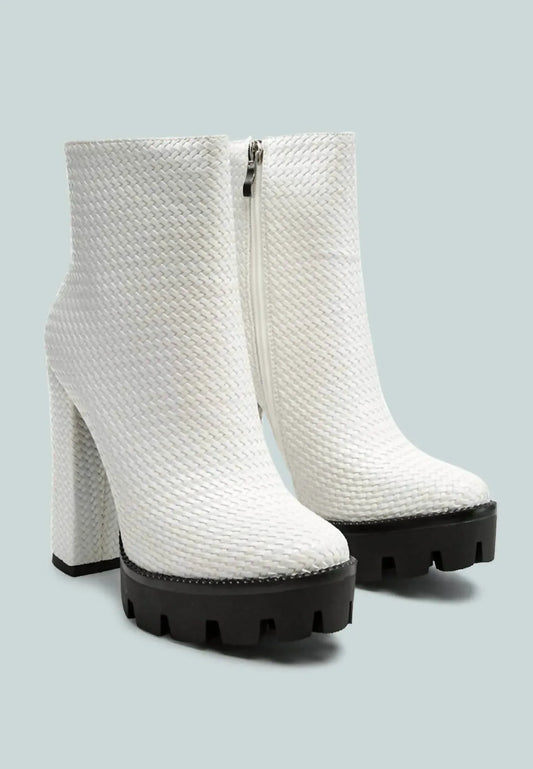 London Rag - Women's Moleski Textured Block Heeled Boots - Rack Hunt