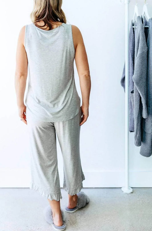 Qingdao Glamour - Riley Ruffle Hem & Tank Bamboo Pajamas - Rack Hunt