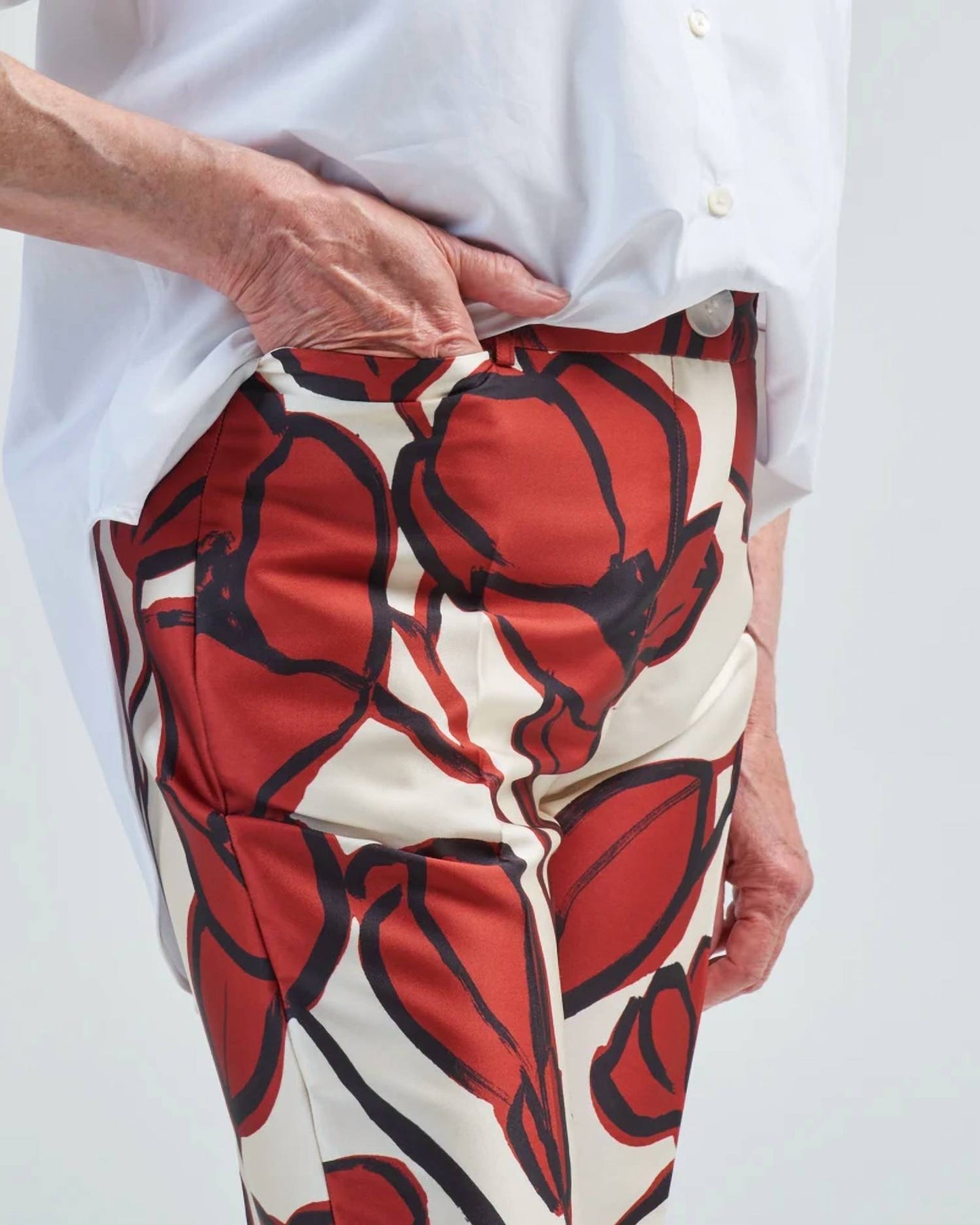 High Rise Printed Pants