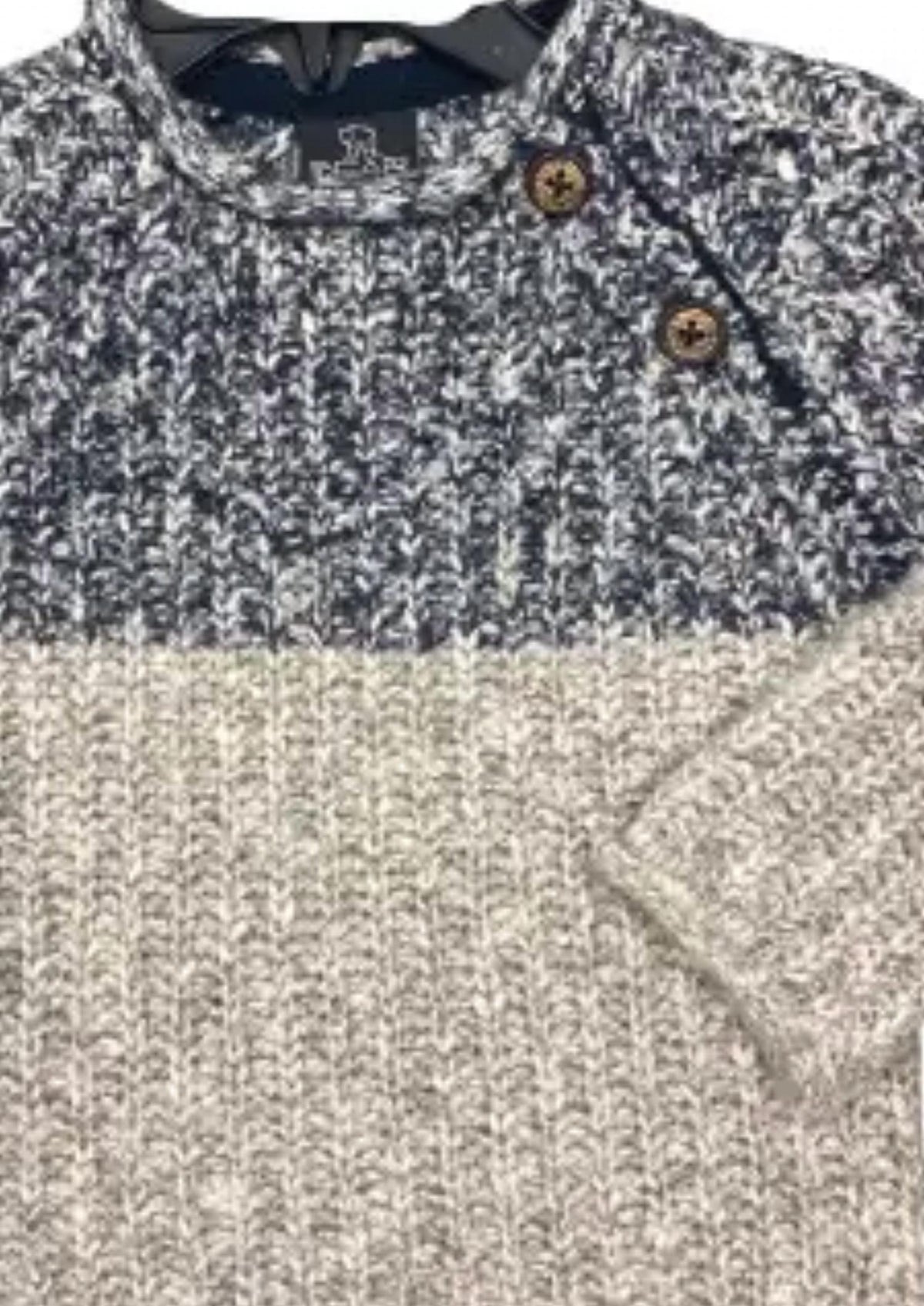 Boys Color Block Chunky Sweater