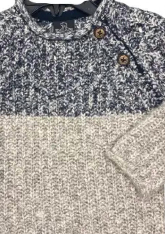 Boys Color Block Chunky Sweater