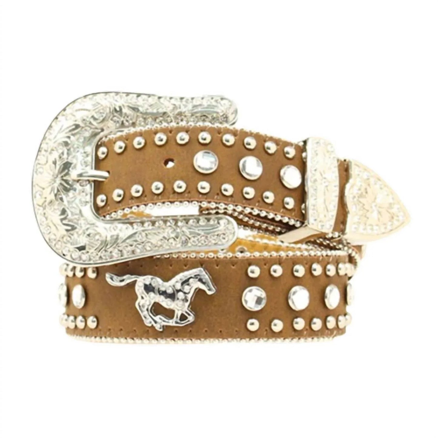 Nocona Belt Co. - Girls' Running Horse Bling Belt - Rack Hunt