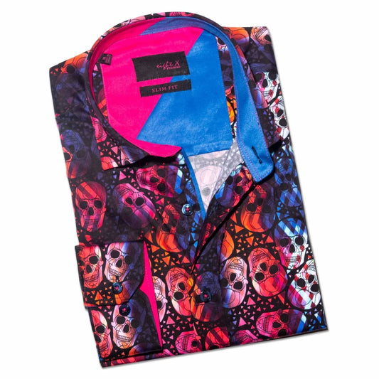 Floating Skulls Button Down Shirt