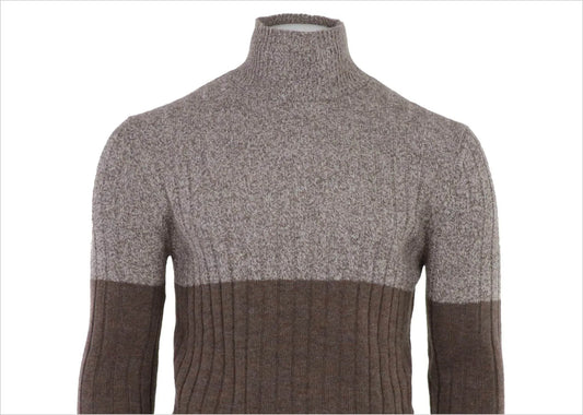 Pashmere - Men's Cashmere Mouline Mockneck Sweater - Rack Hunt