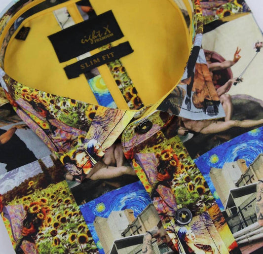 Millennial Van Gogh Button Down Print Shirt