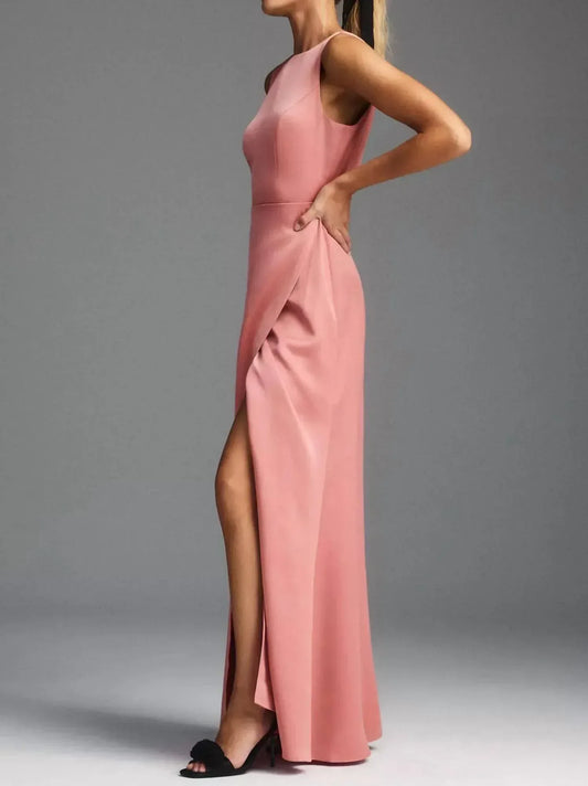 BHLDN - Alice High-neck Satin Maxi Dress - Rack Hunt