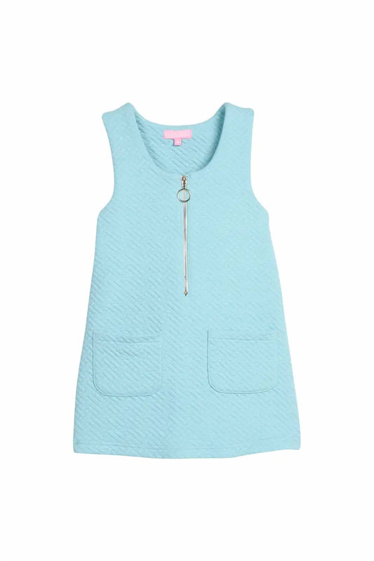 Half Zip Front Pockets Jumper Dress