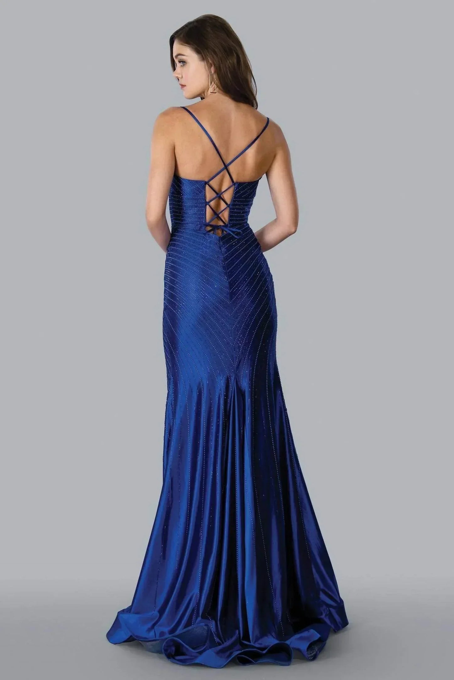 Stella Couture - Long Spaghetti Strap Prom Dress - Rack Hunt
