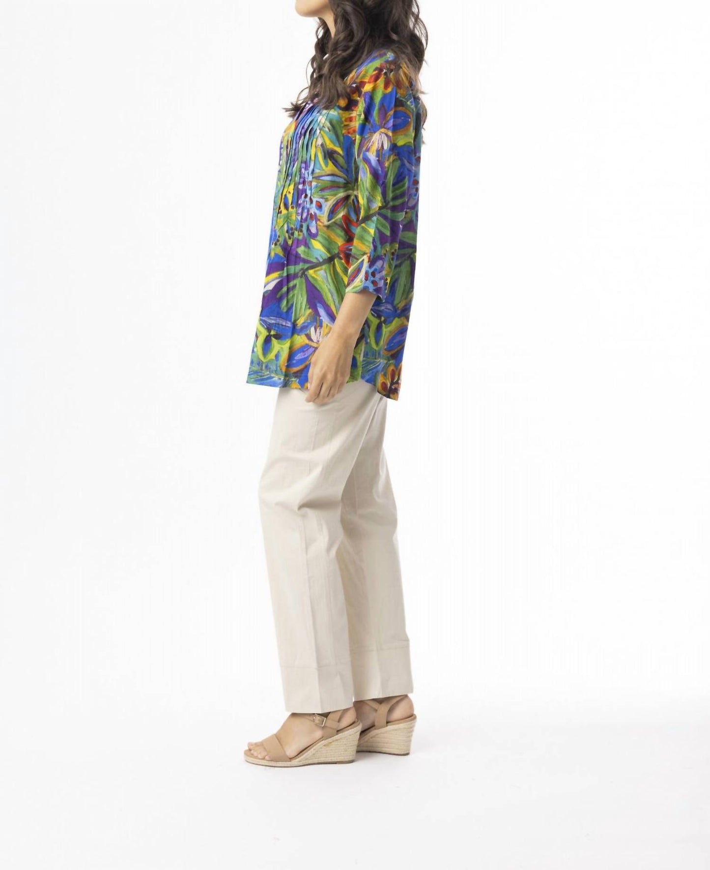Zapallar Pleated Long Sleeve Top
